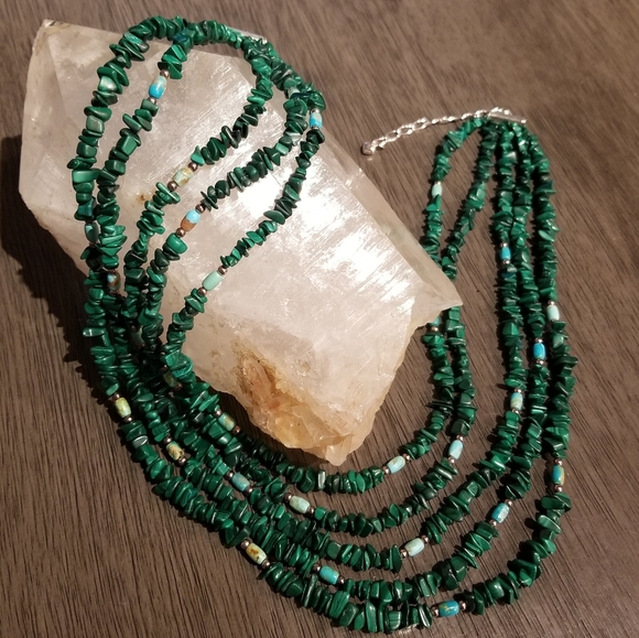 Jay King Jewelry - Jay King Malachite and Turquoise 5 strand necklace